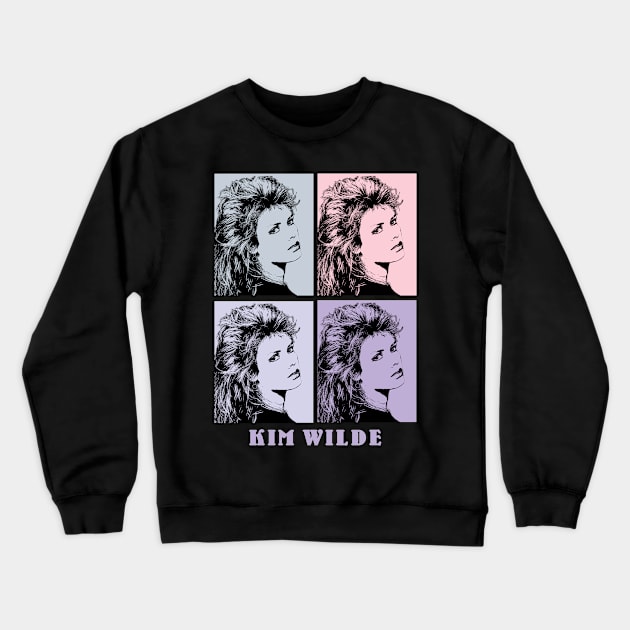 Kim Wilde 80s Pop Art Crewneck Sweatshirt by KERIKIL